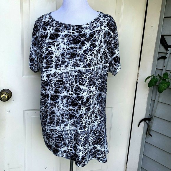 New Michael Kors navy blue rayon top L - Picture 1 of 11